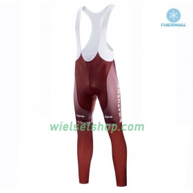Fietsbroek Lang met Bretels 2019 Team Katusha Alpecin N001 Winter Thermal Fleece